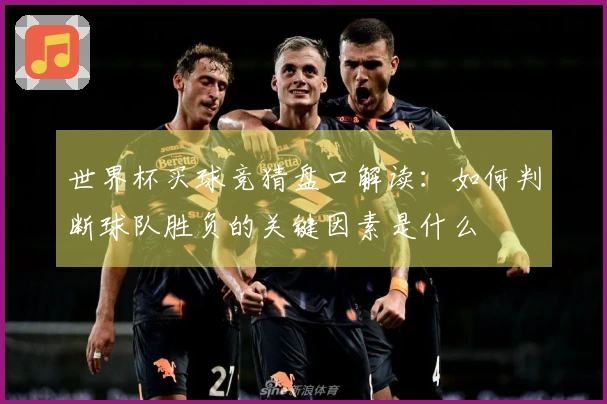 世界杯买球竞猜盘口解读：如何判断球队胜负的关键因素是什么